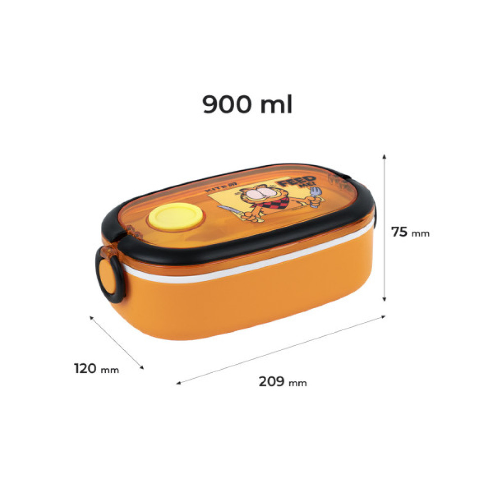 Ланч-бокс дитячий Kite Garfield , 900 мл, помаранчевий (GF25-1180)