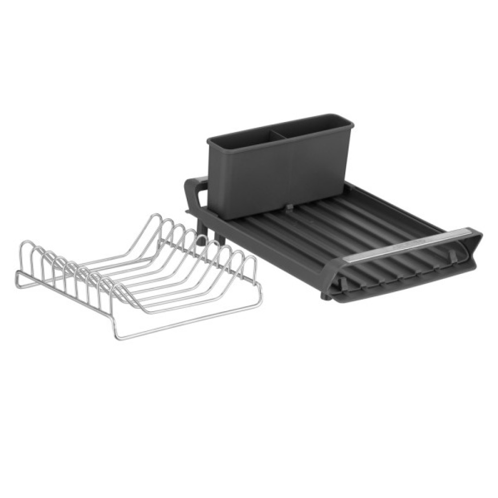 Сушарка для посуду Ardesto Minimalism 46.5x19.5x9.5см, пластик, сталь, сірий (ARHK4103GS)