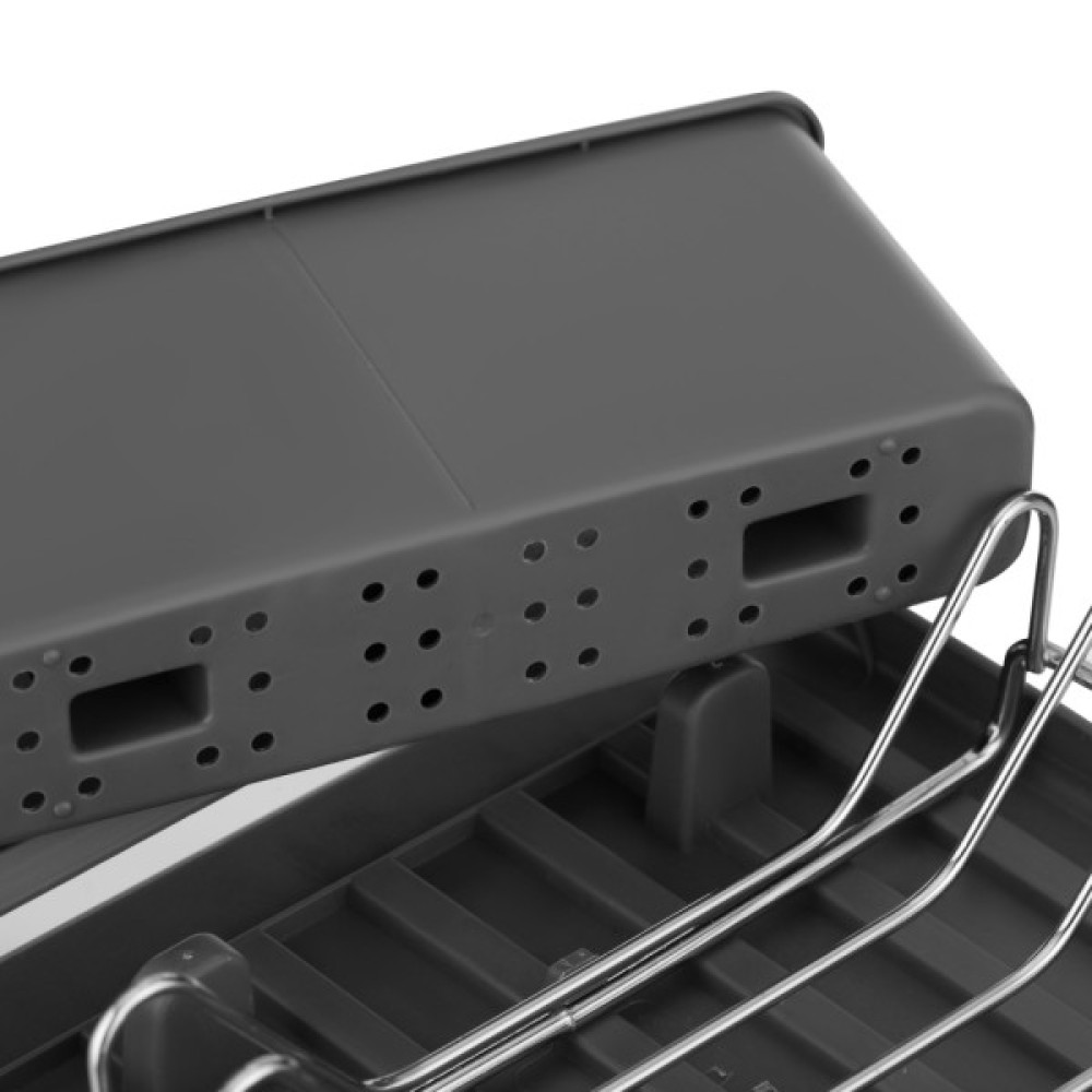 Сушарка для посуду Ardesto Minimalism 46.5x19.5x9.5см, пластик, сталь, сірий (ARHK4103GS)