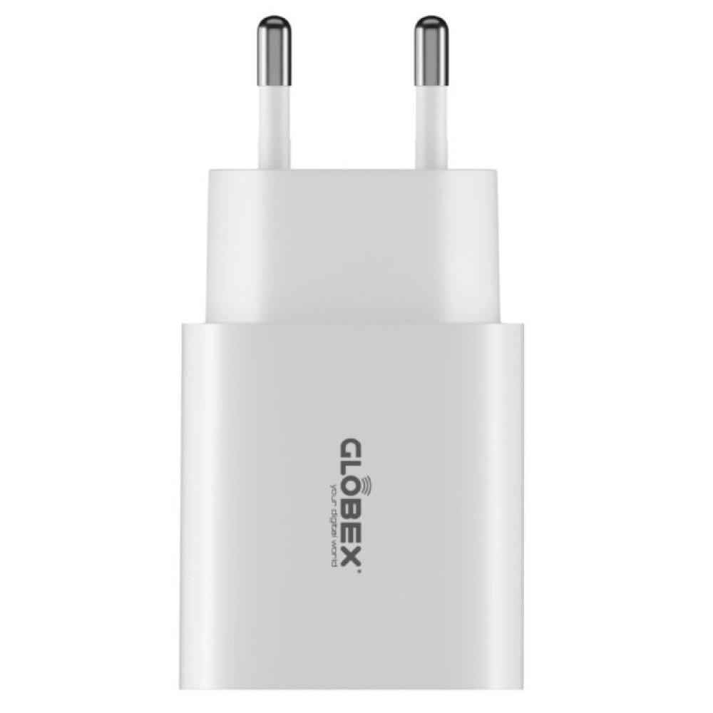 Зарядний пристрій Globex 2xUSB 12W FastPower white (12WAC)