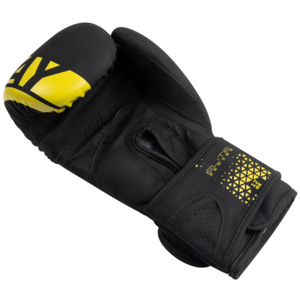 Боксерські рукавички PowerPlay 3086 Matt Challenger Чорно-Жовті 12 унцій (PP_3086_12oz_Bl/Yellow)