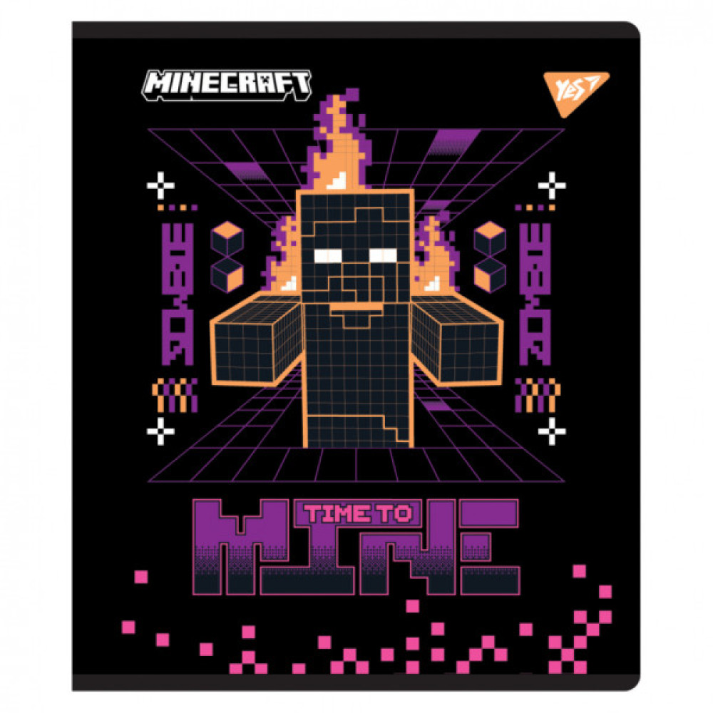 Зошит Yes Minecraft. Black 12 аркушів лінія (767510)
