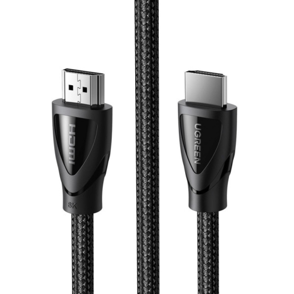 Кабель мультимедійний HDMI M to HDMI M 1.5m braided HD140 black Ugreen (80402)