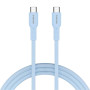 Дата кабель USB-C to USB-C 1.0m OnWire 60CL C-C 60W COLOR Braided 1m Light Blue Canyon (CND-CCAP60AB10LBL)
