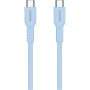 Дата кабель USB-C to USB-C 1.0m OnWire 60CL C-C 60W COLOR Braided 1m Light Blue Canyon (CND-CCAP60AB10LBL)