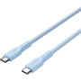 Дата кабель USB-C to USB-C 1.0m OnWire 60CL C-C 60W COLOR Braided 1m Light Blue Canyon (CND-CCAP60AB10LBL)