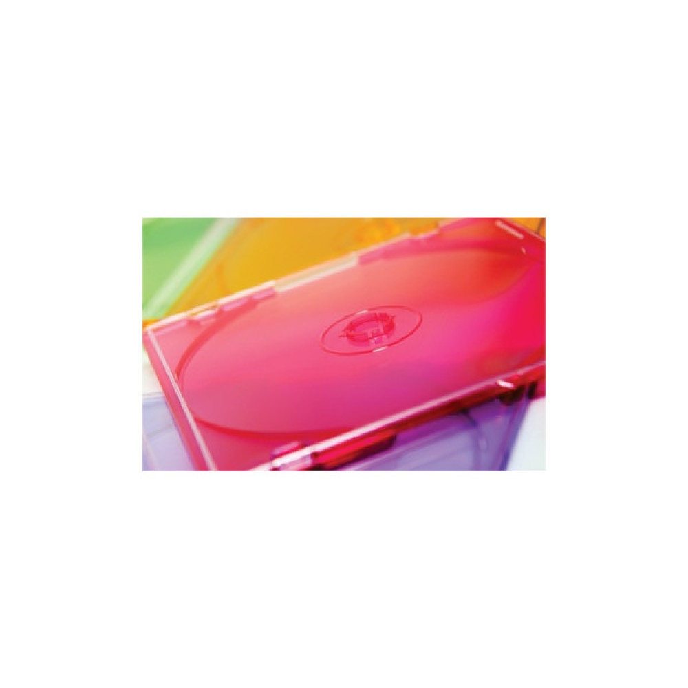 Бокс для диска CD/DVD Slimcase Assorted colours 50шт Verbatim (49973)