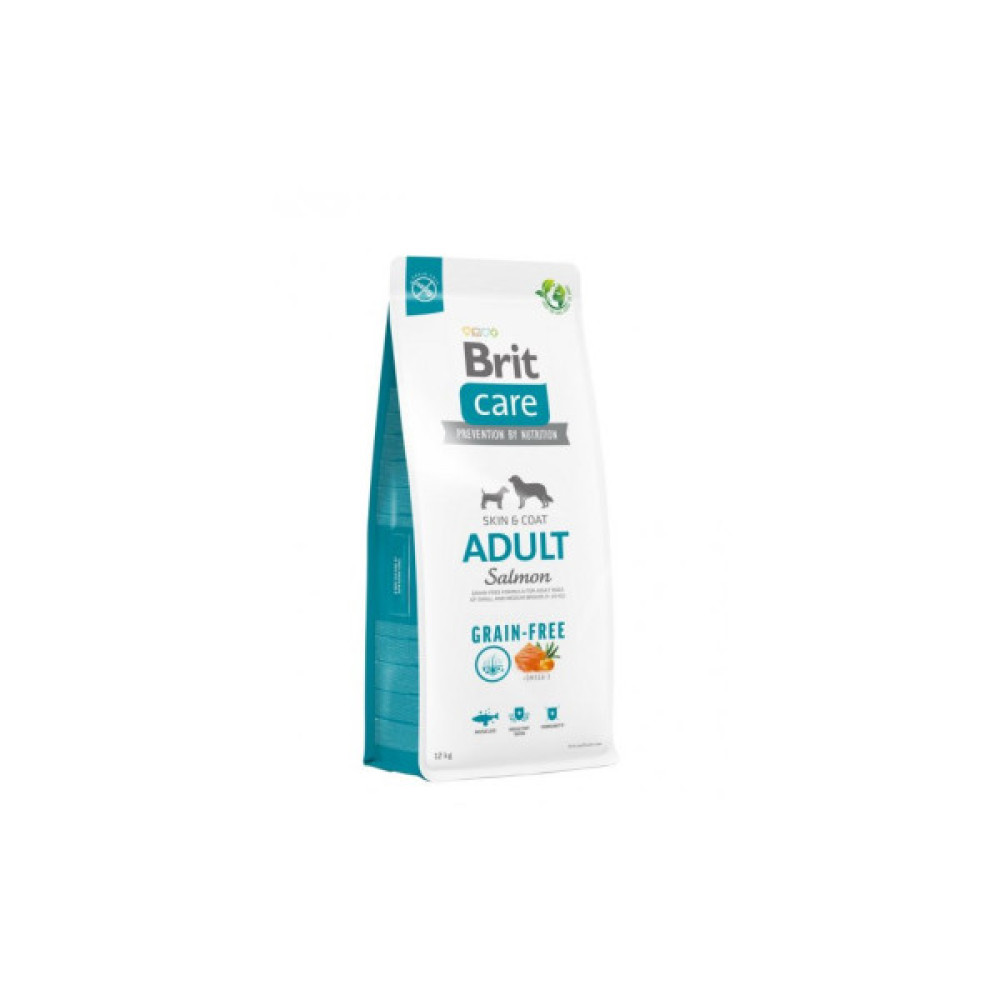 Сухий корм для собак Brit Care Dog Grain-free Adult для малих і середніх порід з лососем 12 кг (8595602558834)