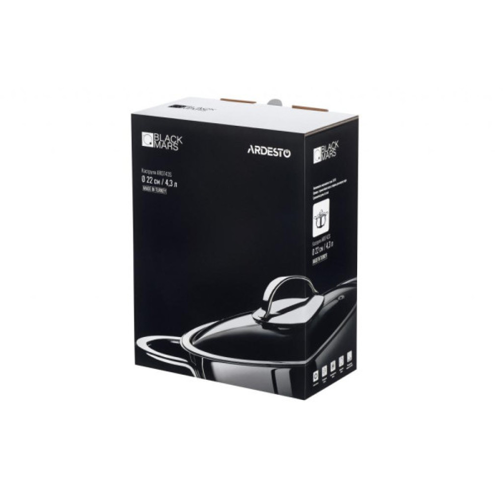 Каструля Ardesto Black Mars 4,3 л (AR0743S) Каструля Ardesto Black Mars 4,3 л (AR0743S)
