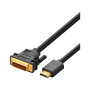 Кабель мультимедійний HDMI M to DVI M 1.5m HD106 black Ugreen (11150) Кабель мультимедійний HDMI M to DVI M 1.5m HD106 black Ugreen (11150)