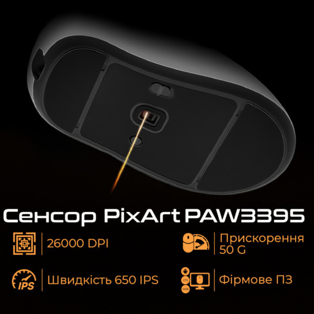 Мишка RAWM ER21 Wireless/Bluetooth Black (ER21.black)