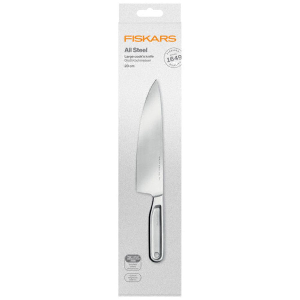 Кухонний ніж Fiskars All Stee шеф великий 20 см (1062882)