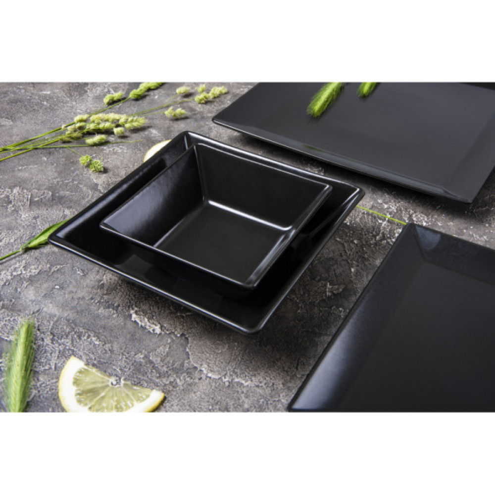 Тарілка Ipec Tokyo 21х21 см Десертна Чорнна (30901044)