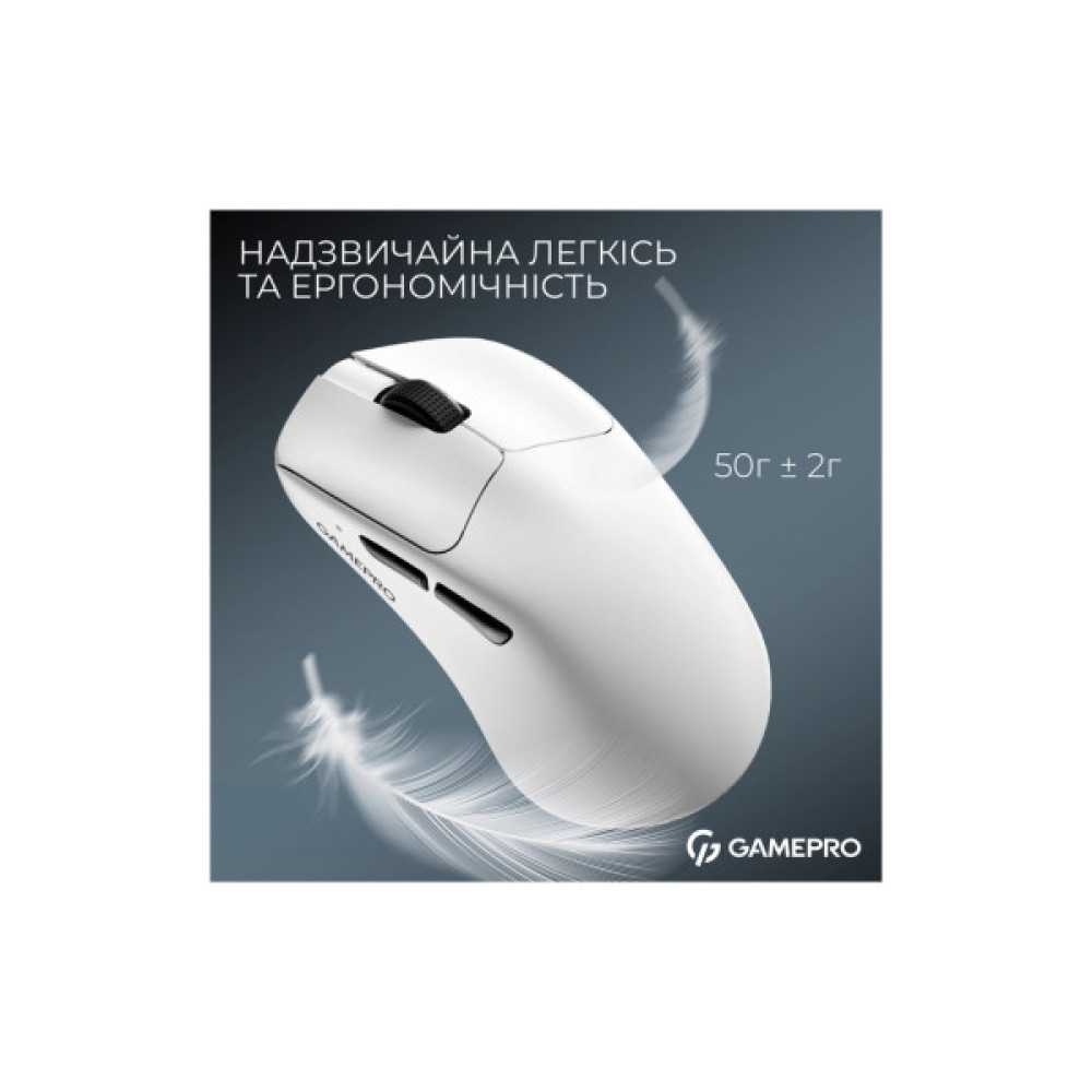 Мишка GamePro Asgard Surt Wireless/Bluetooth/USB White (GM017W)