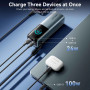 Батарея універсальна Vention 27000 mAh 200W Gray TFT Display Type (FKGH0)