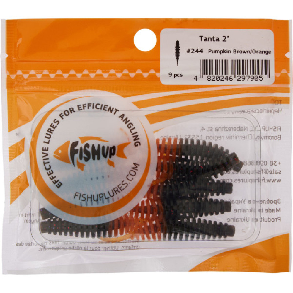 Силікон рибальський FishUP Tanta 2" 244 - Pumpkin Brown/Orang (9шт/уп) (1864.01.14) Силікон рибальський FishUP Tanta 2" 244 - Pumpkin Brown/Orang (9шт/уп) (1864.01.14)