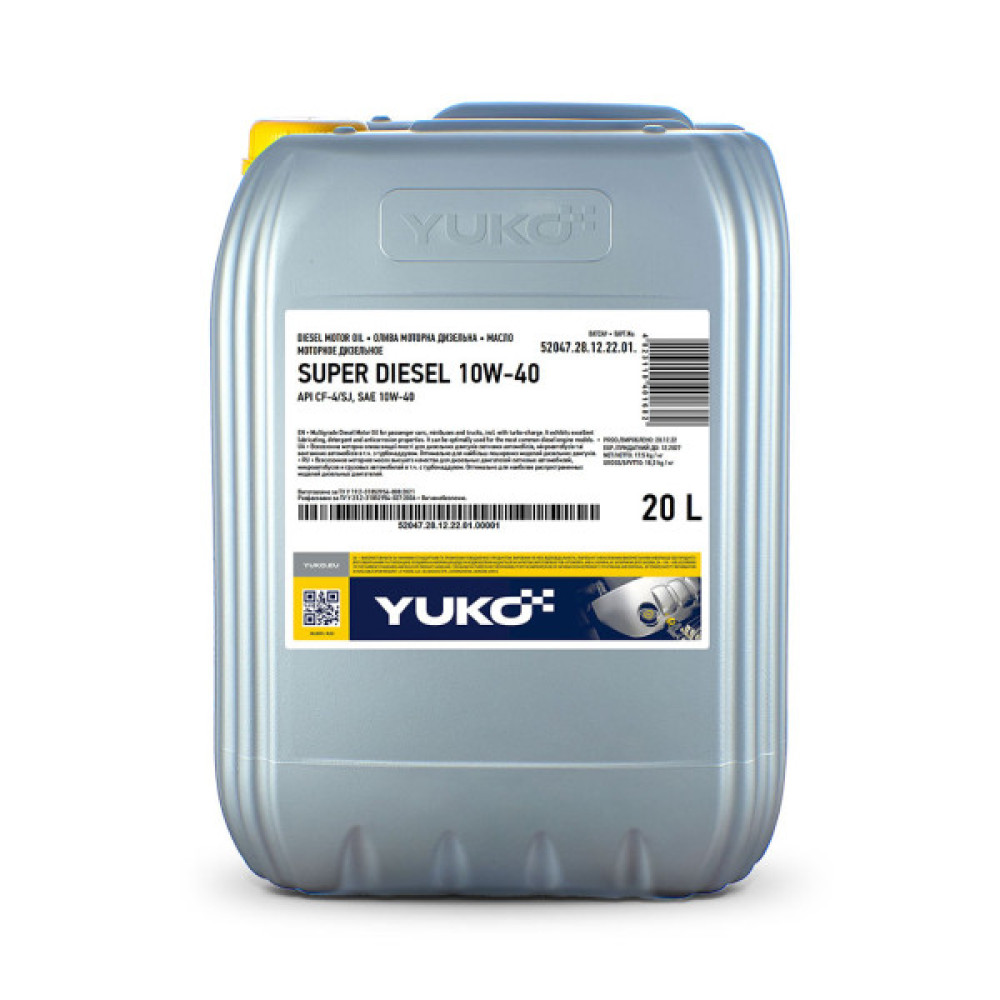 Моторна олива Yuko SUPER DIESEL 10W-40 20л (4823110401682)