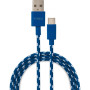 Дата кабель USB 2.0 AM to USB-C 1.0m 2color nylon blue Vinga (VCPDCTCNB31B) Дата кабель USB 2.0 AM to USB-C 1.0m 2color nylon blue Vinga (VCPDCTCNB31B)