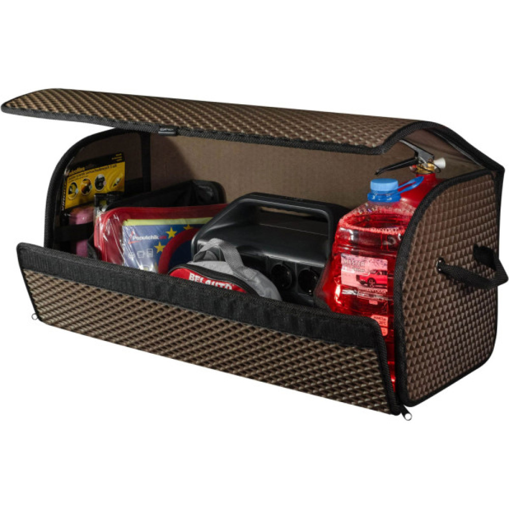 Сумка-органайзер EVAtech L-PRO 32x75x30 см. Ромб коричневий з чорним кантом (BS13641OL3RZB)