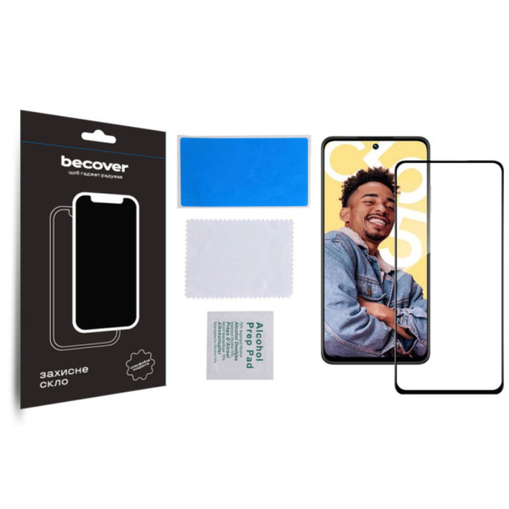 Скло захисне BeCover Realme C55 Black (709765) Скло захисне BeCover Realme C55 Black (709765)