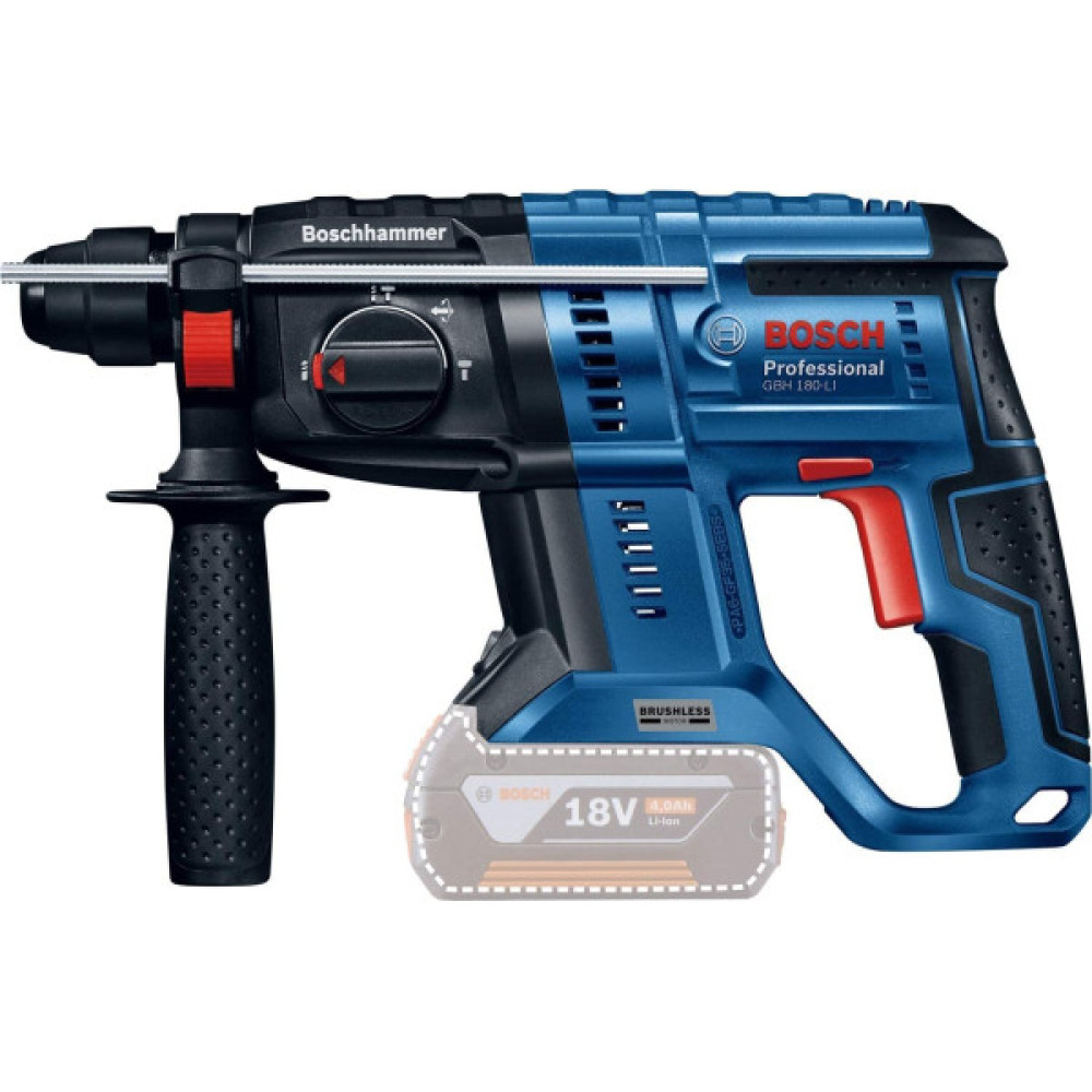 Набір із трьох акумуляторних інструментів Bosch Professional 18В перфоратор GBH 180-LI дриль-шурупокрут GSR 18V-50 акб 2х 5А·год сумка