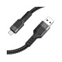 Дата кабель USB 2.0 AM to Micro 5P 1.2m 2.4A nylon aluminum U110 black HOCO (6931474770585) Дата кабель USB 2.0 AM to Micro 5P 1.2m 2.4A nylon aluminum U110 black HOCO (6931474770585)