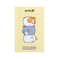 Блокнот Kite А6 Molang, тверда обкладинка, 80 аркушів, клітинка (ML25-199)