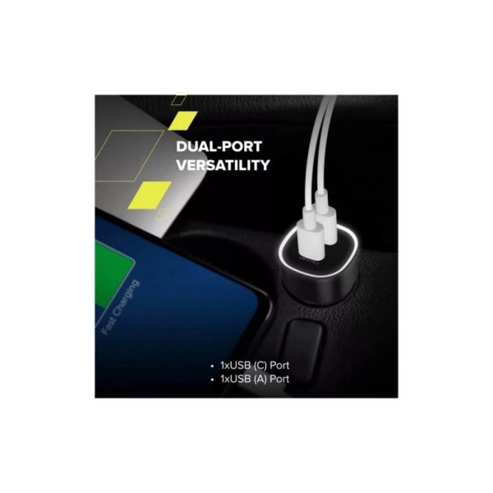 Зарядний пристрій Canyon 1xUSB + 1xUSB-C PD85W black (CNE-CCABR8AC)