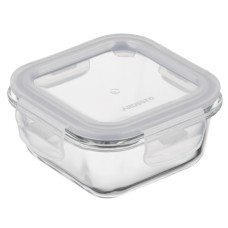 Харчовий контейнер Ardesto Gemini квадратний, 0.31л, боросилікатне скло, прозорий (AR1230BSQ)