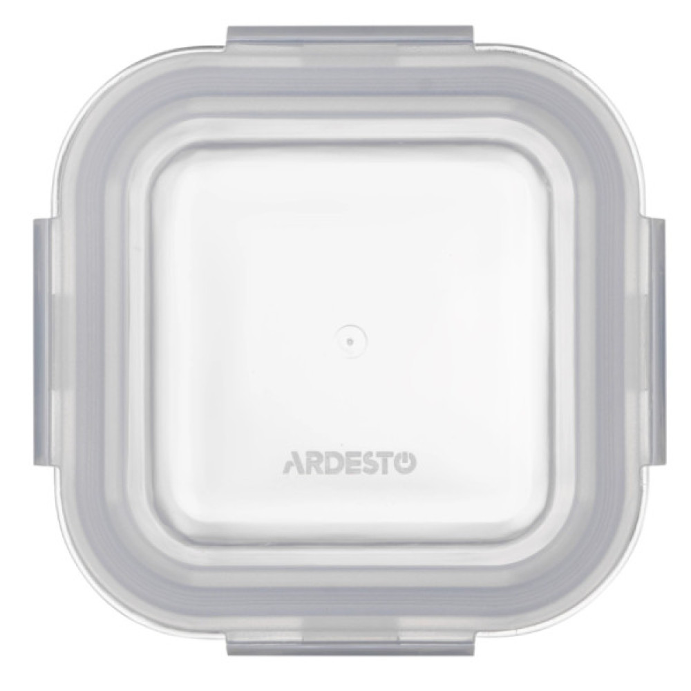 Харчовий контейнер Ardesto Gemini квадратний, 0.31л, боросилікатне скло, прозорий (AR1230BSQ)