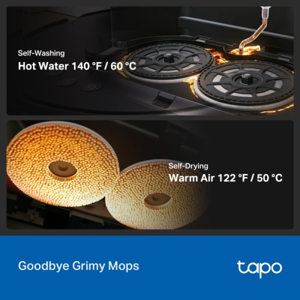 TP-Link Robot Vacuum & Mop + Advanced Self-Cleaning Docking Station TAPO RV 50 PRO OMNI