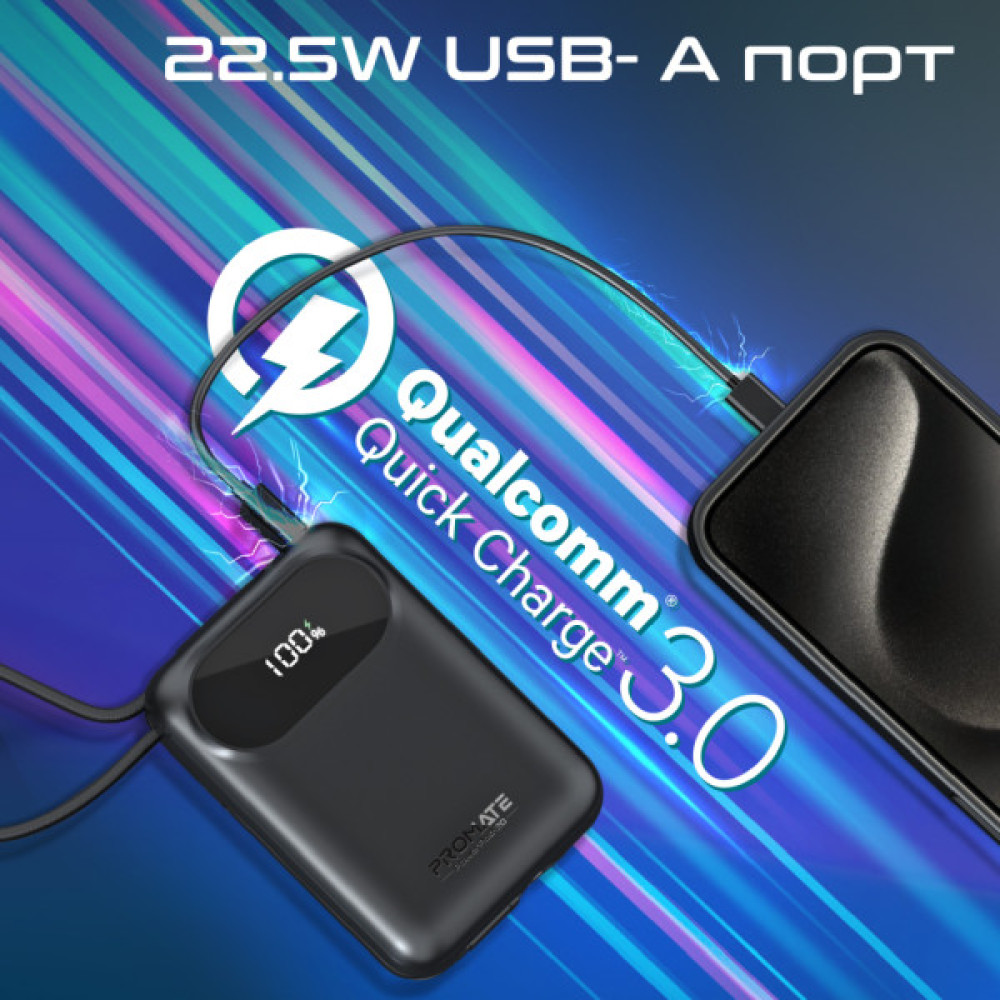 Батарея універсальна Promate 20000mAh PD/35W (powerpod-20.black)