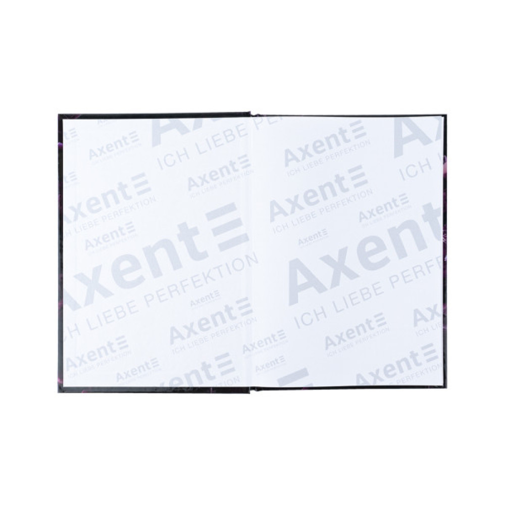 Книга записна Axent Purple fleur А5, 96 аркушів, клітинка, тверда обкладинка (8459-2-A)