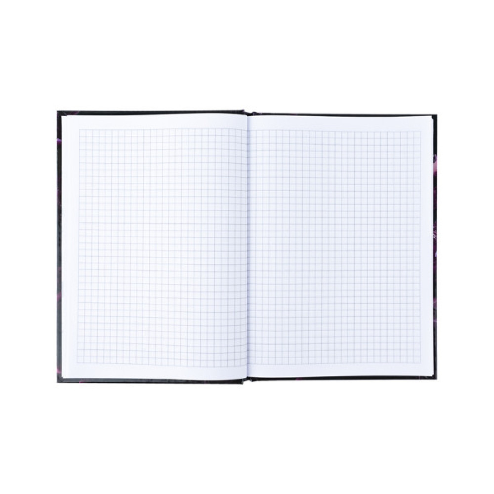 Книга записна Axent Purple fleur А5, 96 аркушів, клітинка, тверда обкладинка (8459-2-A)