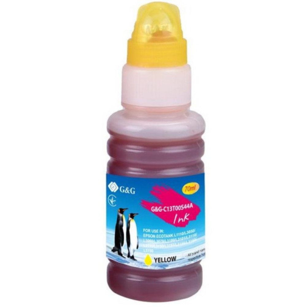Чорнило G&G Epson L31XX yellow, контейнер 70мл (G&G-C13T00S44A) Чорнило G&G Epson L31XX yellow, контейнер 70мл (G&G-C13T00S44A)