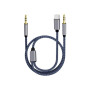 Кабель мультимедійний USB-C to 2x3.5mm M 1.2m blue XoKo (XK-MH-270) Кабель мультимедійний USB-C to 2x3.5mm M 1.2m blue XoKo (XK-MH-270)