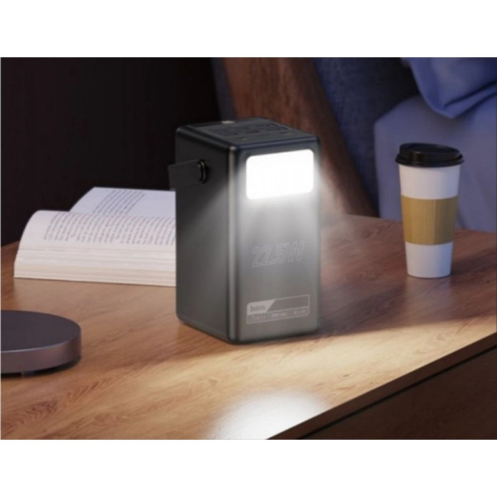 Батарея універсальна HOCO 100000mAh Endure 22.5W PD, QC, LED Lamp, Black (DB03 / 714721)