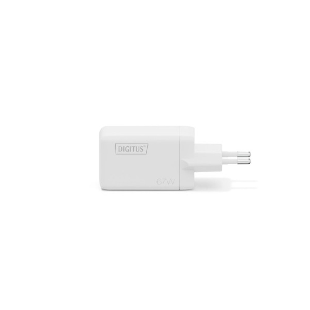 Зарядний пристрій Digitus 2xUSB-C + 1xUSB 67W GaN (DA-10303)