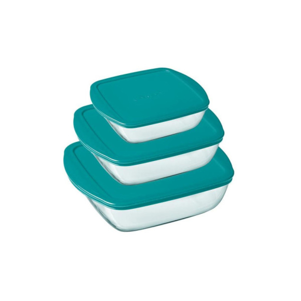 Форма для випікання Pyrex CookStore з кришкою квадратна 22 х 22 х 7 см 2.2 л (212P000/7645)