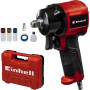 Гайковерт пневматичний Einhell TC-PW 610 Compact, 610Нм, 6.3бар, 142л/хв, М14, 3 головки, кейс, 1.14кг