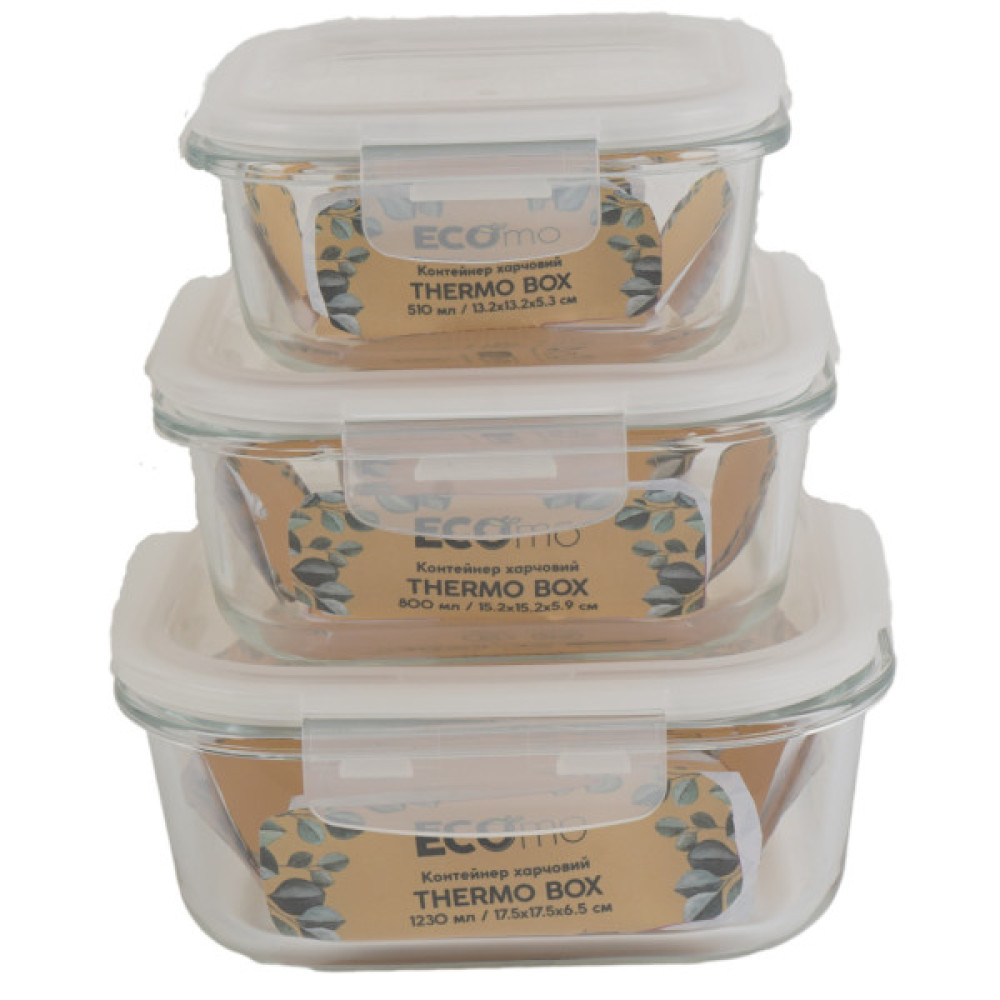 Харчовий контейнер Ecomo Thermo Box квадратний 1230 мл (3SC125-LL)