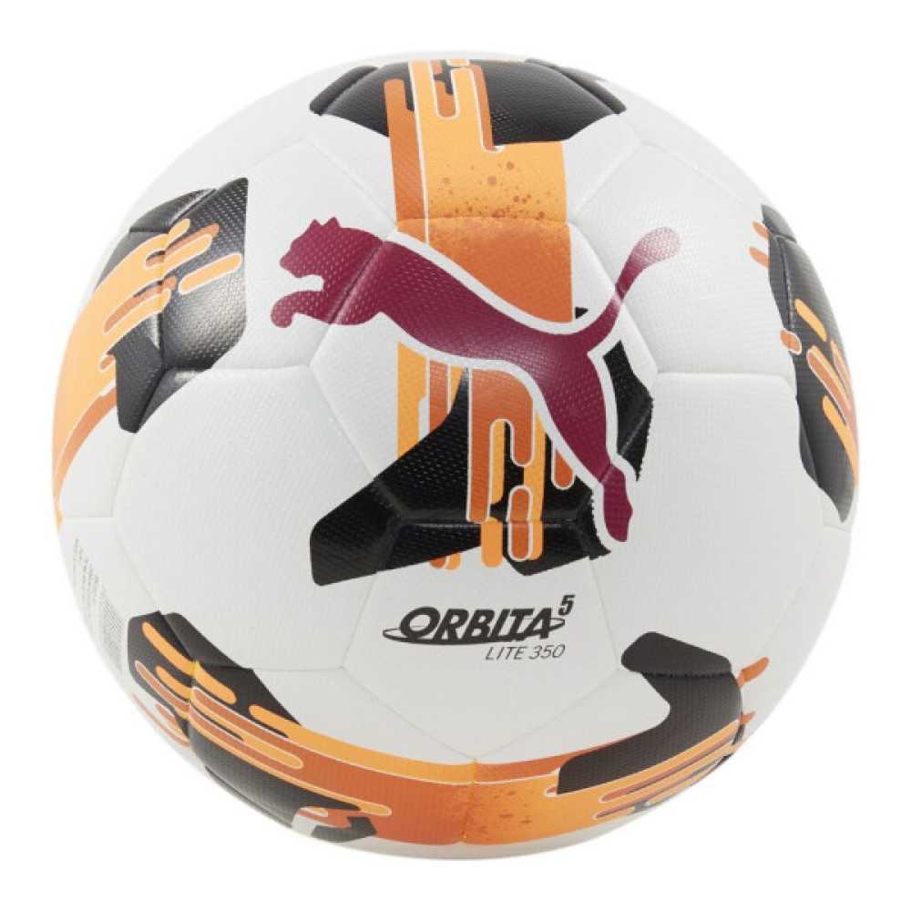 М'яч футбольний Puma Orbita 5 Fusion Lite 350 084332-01 білий, помаранчевий 5 (4067981499984)