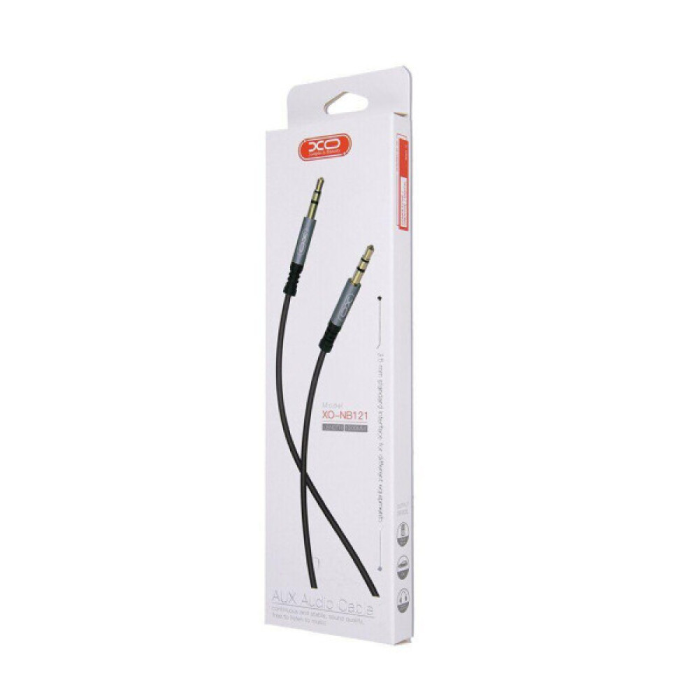 Кабель мультимедійний 3.5mm M to 3.5mm M 1.0m black XO (XO-NB121)
