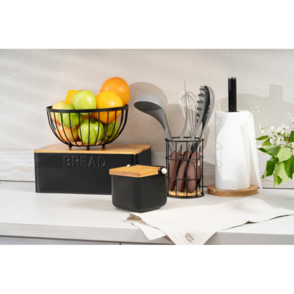 Фруктовниця Ardesto Midori 28х28х13см, метал, чорний (AR0903B)