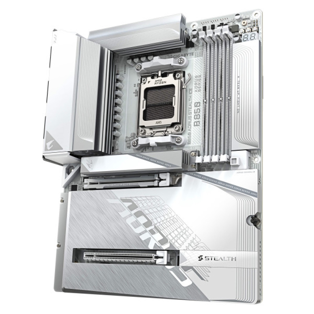 Материнская плата GIGABYTE B850 A STEALTH ICE  sAM5 B850 4xDDR5 M.2 HDMI ATX