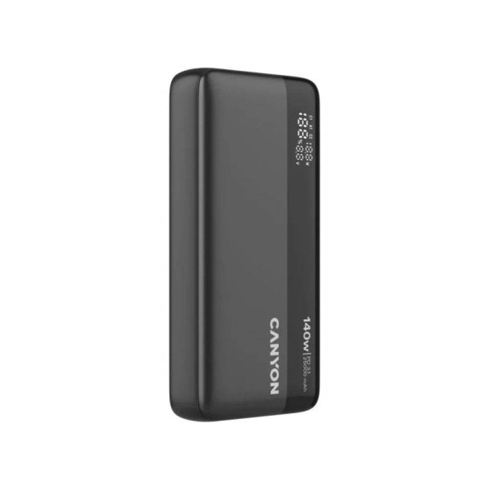 Батарея універсальна Canyon PB-240 25000mAh, PD3.1/140W, PPS, QC3.0, AFC & SCP, Digital Display (CNS-CPB240)
