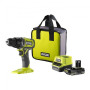 Шурупокрут-дриль акумуляторний Ryobi ONE+ RDD18-1C20S 18В 1х2А·год ЗП 52Нм 450·1750об·хв 1.1кг сумка