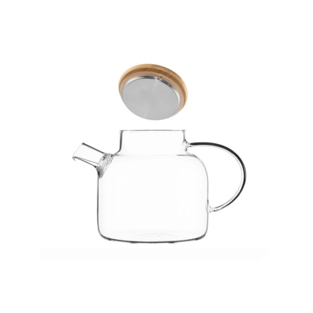 Заварник Ardesto Gemini боросилікатне скло бамбук прозорий 1200мл (AR3012GBM)