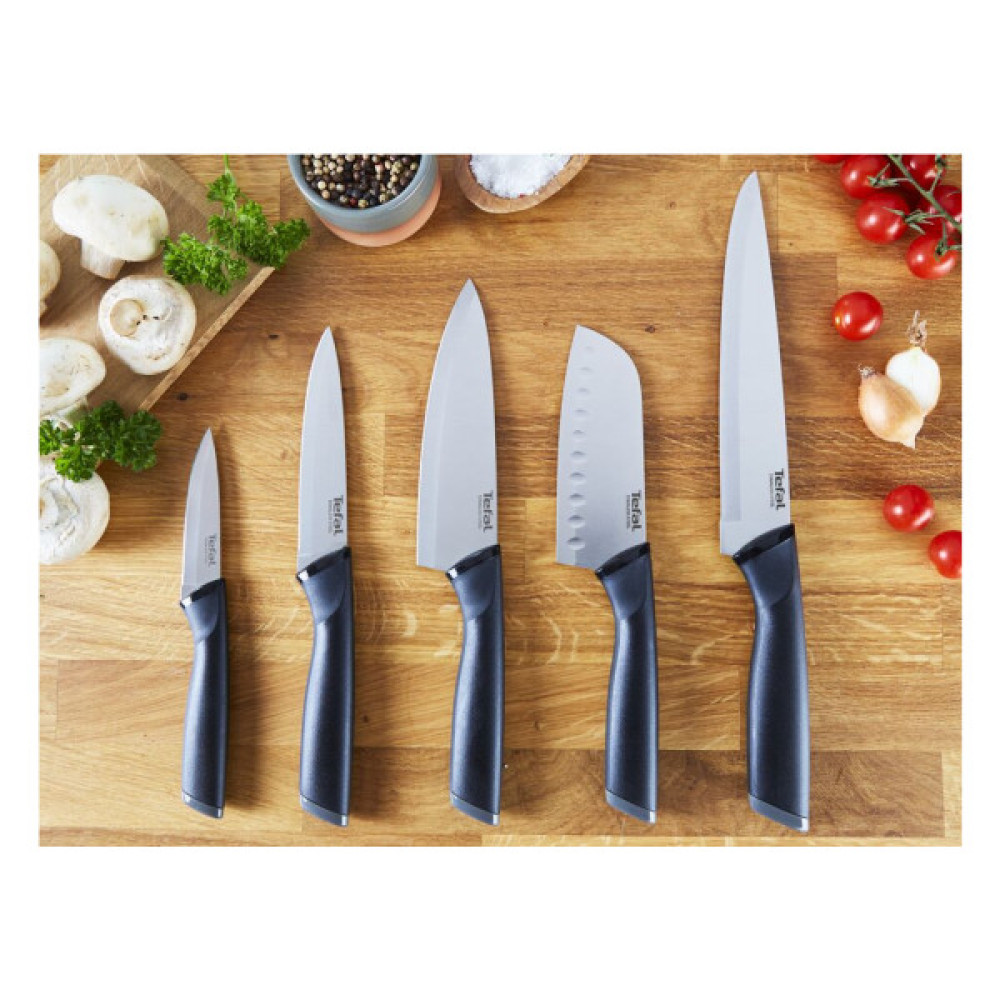 Набір ножів Tefal Essential 3шт, нержавіюча сталь, пластик, чорний (K2219455)