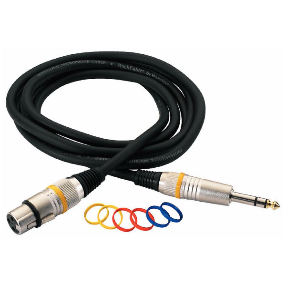 Мікрофонний кабель RockCable Microphone Cable - XLR (f) / TRS Jack 3m (RCL 30383 D6 F BA)